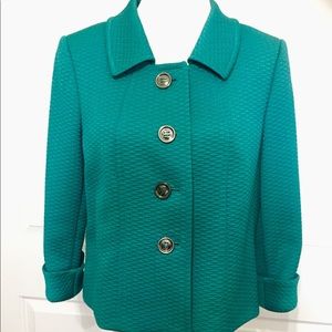 Tahari Arthur Levine emerald green blazer